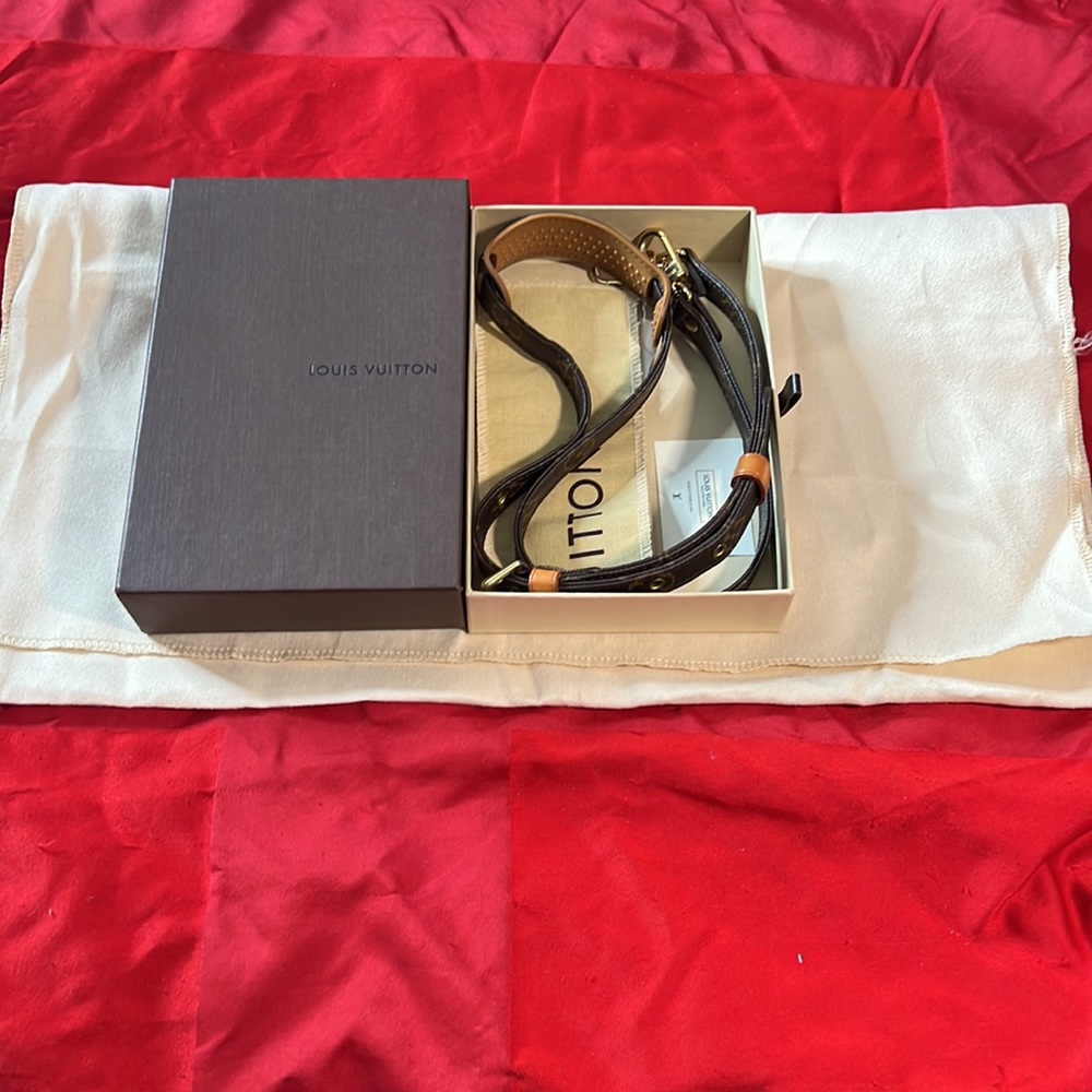 Authentic Louis Vuitton Monogram Shoulder Strap Brown 39.6-46.7 ONLY STRAP & BOX - Picture 3 of 8